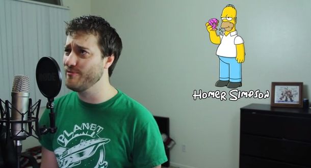 Furor en la web por el imitador de las 33 voces de Los Simpson