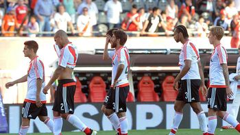 Los jugadores de River tras la derrota en el Superclásico Los jugadores de River tras la derrota en el Superclásico