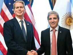 Scott Bessent y Luis Caputo. Scott Bessent y Luis Caputo.