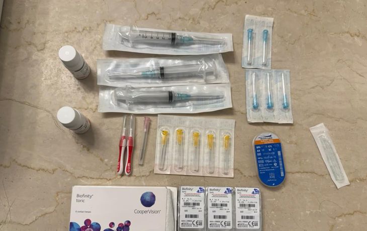 Encontraron jeringas y otros productos médicos. Foto: TN. &nbsp;