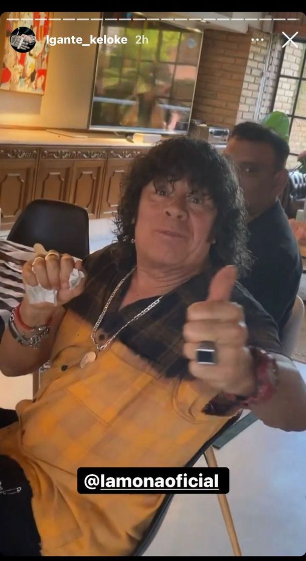 L-Gante comió un asado con La Mona Jiménez y se llevó tremendo elogio: Yo era como él