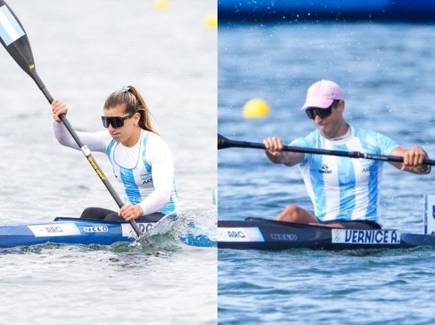 Agustín Vernice y Brenda Rojas clasificaron a semifinales en canotaje en los Juegos Olímpicos de París 2024