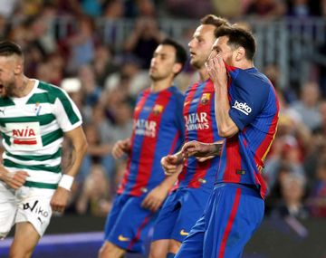 El rosarino se lamenta tras el penal fallado