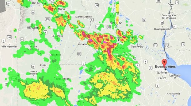 Rige un alerta por tormentas fuertes con granizo para el noroeste de la Provincia