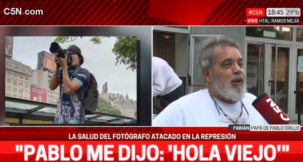 Pablo Grillo reconoció a su padre y lo llenó de esperanzas: Hola, viejo