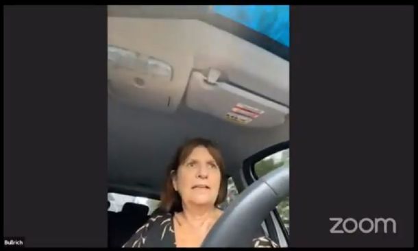 Imprudente y al volante: así participó Patricia Bullrich del Zoom de Juntos por el Cambio
