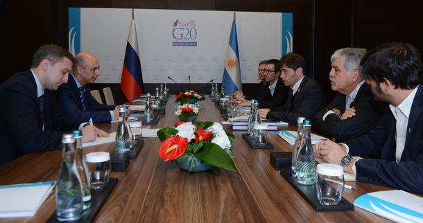 Cumbre del G20: Kicillof y De Vido se reunieron con el ministro de Finanzas ruso
