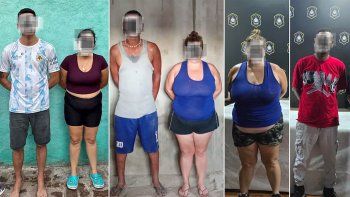 Los seis detenidos durante los allanamientos. Los seis detenidos durante los allanamientos.