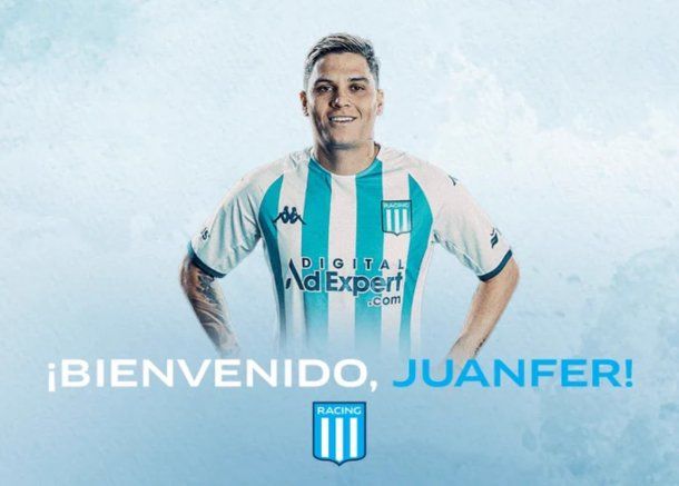Juanfer Quintero fue presentado en Racing en la previa del choque ante Boca