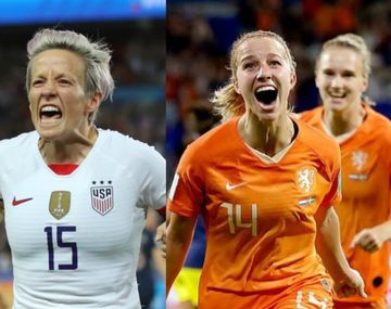Megan Rapioe, la estrella de Estados Unidos, y&nbsp;Jackie Groenen, quien psuo el 1 a 0 sobre Suecia