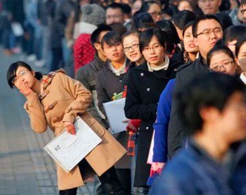 Desempleo juvenil récord en China