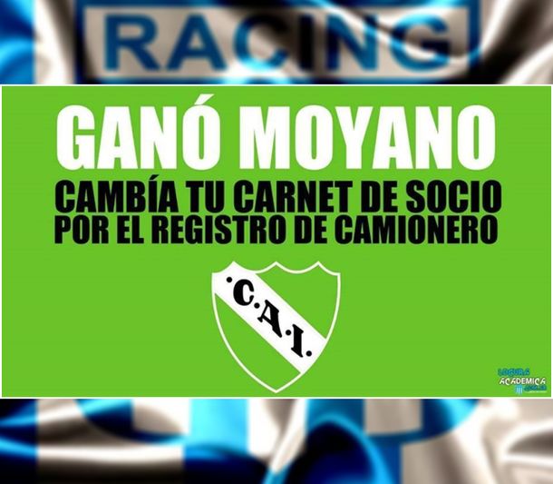 Los afiches con cargadas de Racing a Independiente por su nuevo presidente