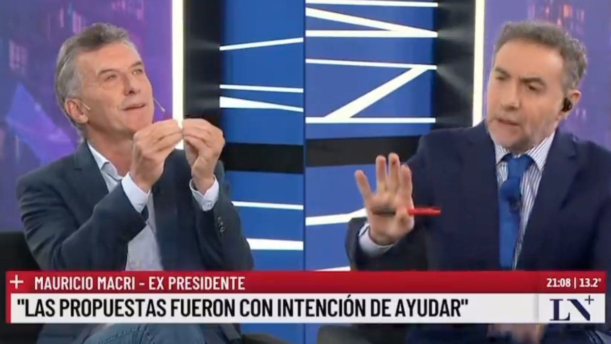 Inédito y picante cruce en vivo entre Mauricio Macri y Luis Majul: "Bajá..."