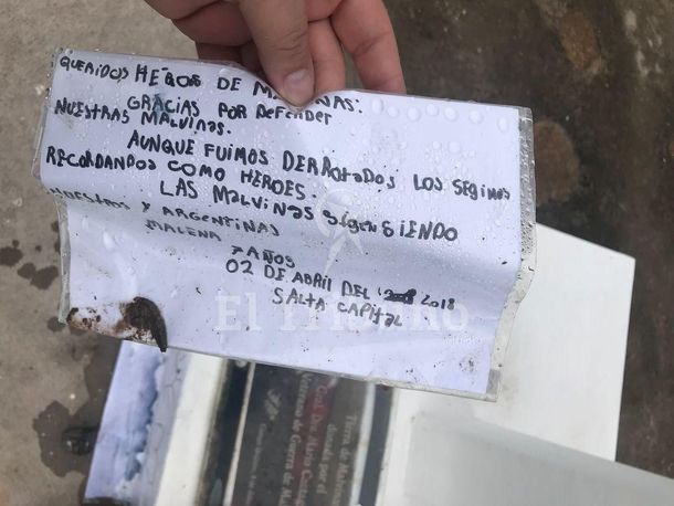 Salta: la conmovedora carta de una nena de 7 años a los soldados de Malvinas