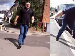 Le pateó la bici y sufrió aparatosa caída