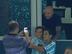 Jorge Sampaoli en la cancha de Racing Jorge Sampaoli en la cancha de Racing