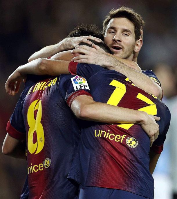 Messi, tras ser padre, estuvo presente en el triunfo del Barça