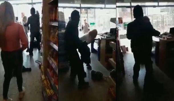 VIDEO: Una mujer robó en un súper chino y forcejeó con el dueño