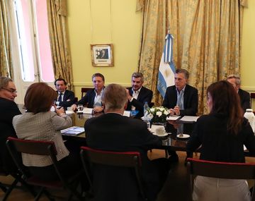 Macri y sus ministros en la reunión de Gabinete de este lunes