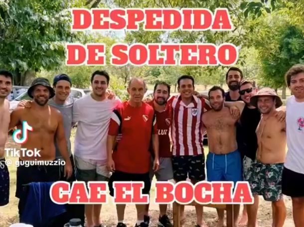 Ricardo Bochini apareció en una despedida de soltero y el video se volvió viral
