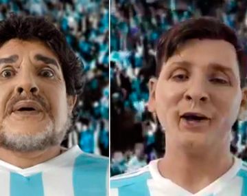 Gran imitación de Martín Bossi: Maradona y Messi
