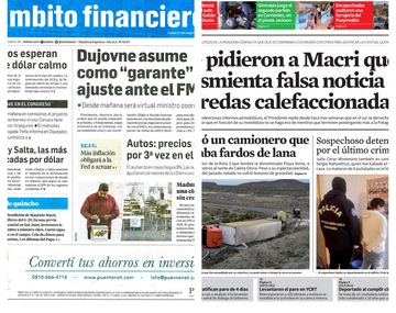 Tapas de diarios del lunes 21 de mayo de 2018