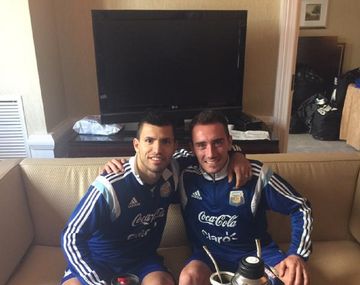 Se juntaron los ídolos: Agüero y Mancuello