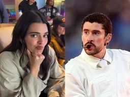 Kendall Jenner tuvo una inesperada reacción al ver a Bad Bunny en el Super Bowl