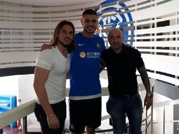 Beccacece, Icardi y Sampaoli en el predio del Inter. (Foto de archivo) Beccacece, Icardi y Sampaoli en el predio del Inter. (Foto de archivo)