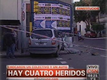 Triple choque en Constitución deja cuatro heridos