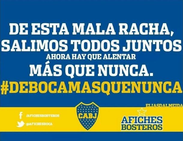 Crisis en Boca: los hinchas se unen con un afiche