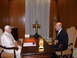 Benedicto + Ehmud Olmert
