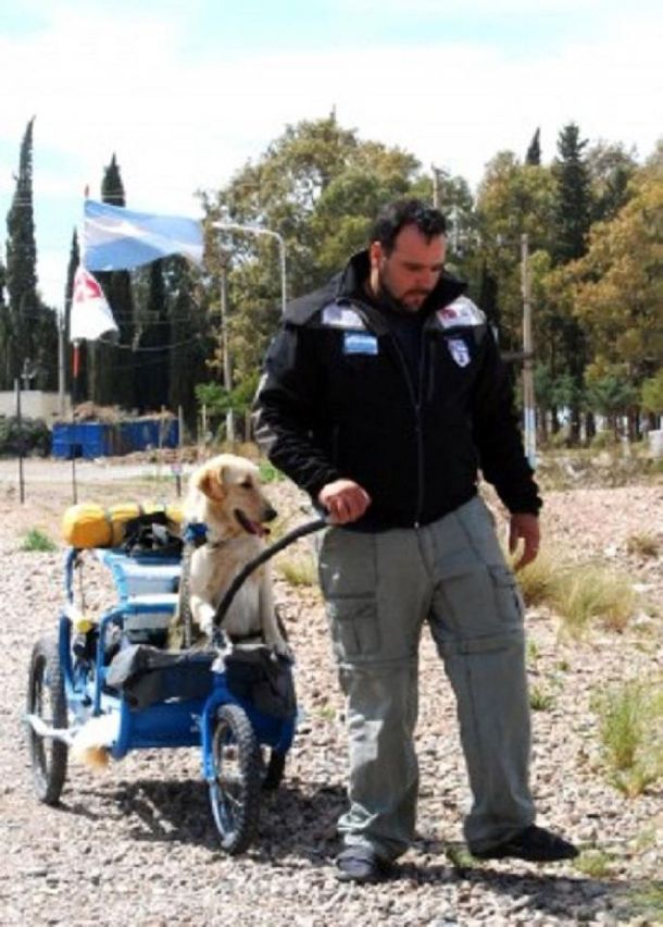 Espera llegar caminando a Alaska junto a su perro