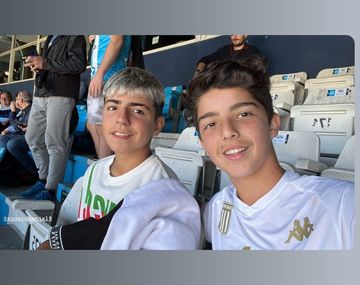El heredero en cancha de Racing: Benjamín fue a ver a la Gagoneta