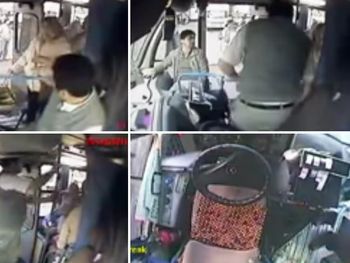 Un chofer le cedió su asiento a una mujer