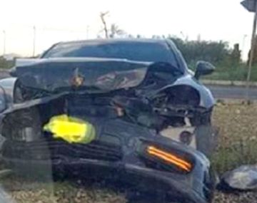 Así quedó el auto del ex jugador de Boca