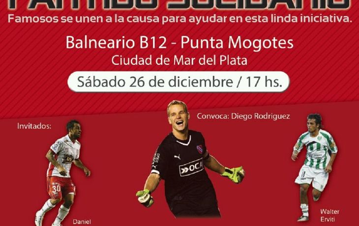 Diego Rodríguez encabezará un partido solidario en Mar del Plata