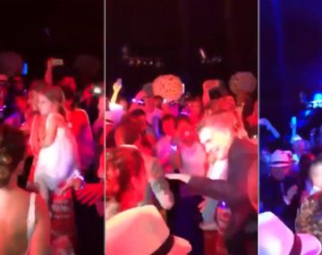 Macri bailó en el casamiento de Tevez