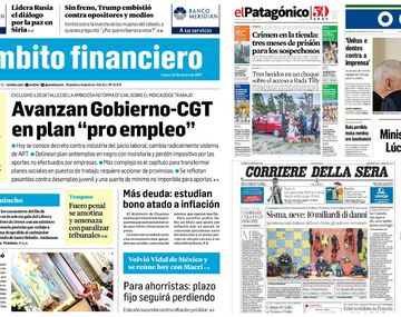 Mirá las tapas de los diarios