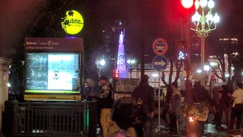 Los destrozos se produjeron al final de la multitudinaria marcha en Plaza de Mayo