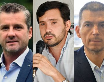 Los diputados expulsados de la UCR: Mariano Campero, Martín Arjol y Luis Picat.