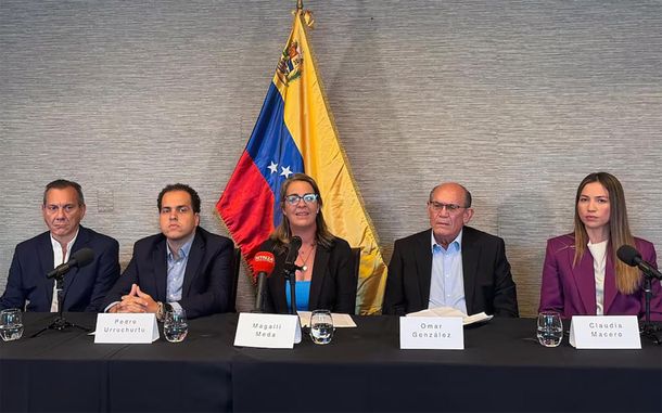 Conferencia de prensa en Washington de los opositores venezolanos.