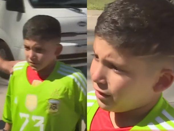 Emoción total: Dibu Martínez recibió a un nene y le dio consejos para atajar