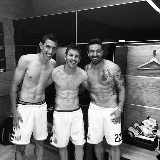La foto de Lavezzi, Messi y Di María tras el triunfo