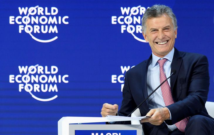 &nbsp;Mauricio Macri&nbsp;&nbsp;en la sesión plenaria del encuentro anual del&nbsp;Foro Económico Mundial&nbsp;, en Davos