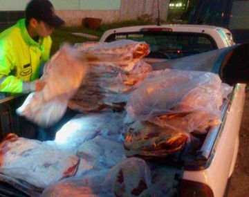 Fue detenido cuando transportaba ilegalmente 41 costillares