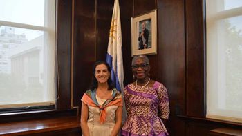 La ministra Azucena Arbeleche recibió a la subdirectora gerente del FMI, Antoinette Sayeh. La ministra Azucena Arbeleche recibió a la subdirectora gerente del FMI, Antoinette Sayeh.