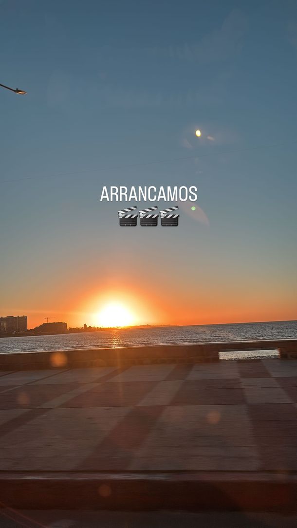 Mateo Belmonte anunciando el inicio del rodaje. Mateo Belmonte anunciando el inicio del rodaje.