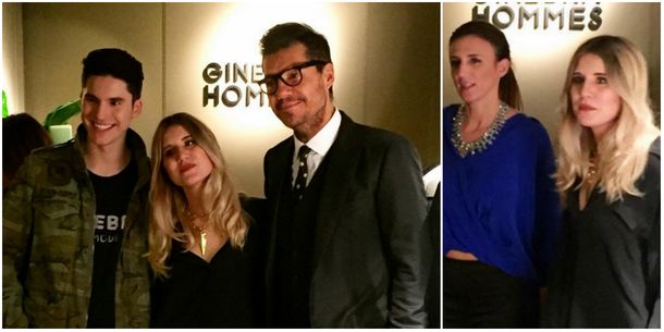 Tinelli en la presentación de una nueva colección de su hija Micaela