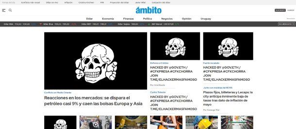 El sitio web de Ámbito sufrió un ciberataque